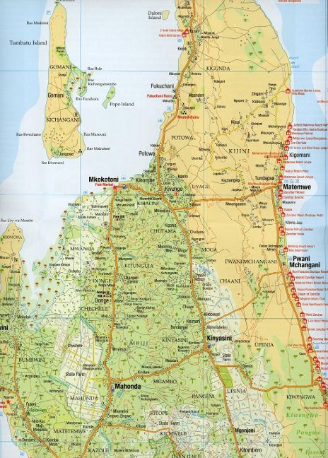 Zanzibar - Sansibar 1:100.000 Straßenkarte