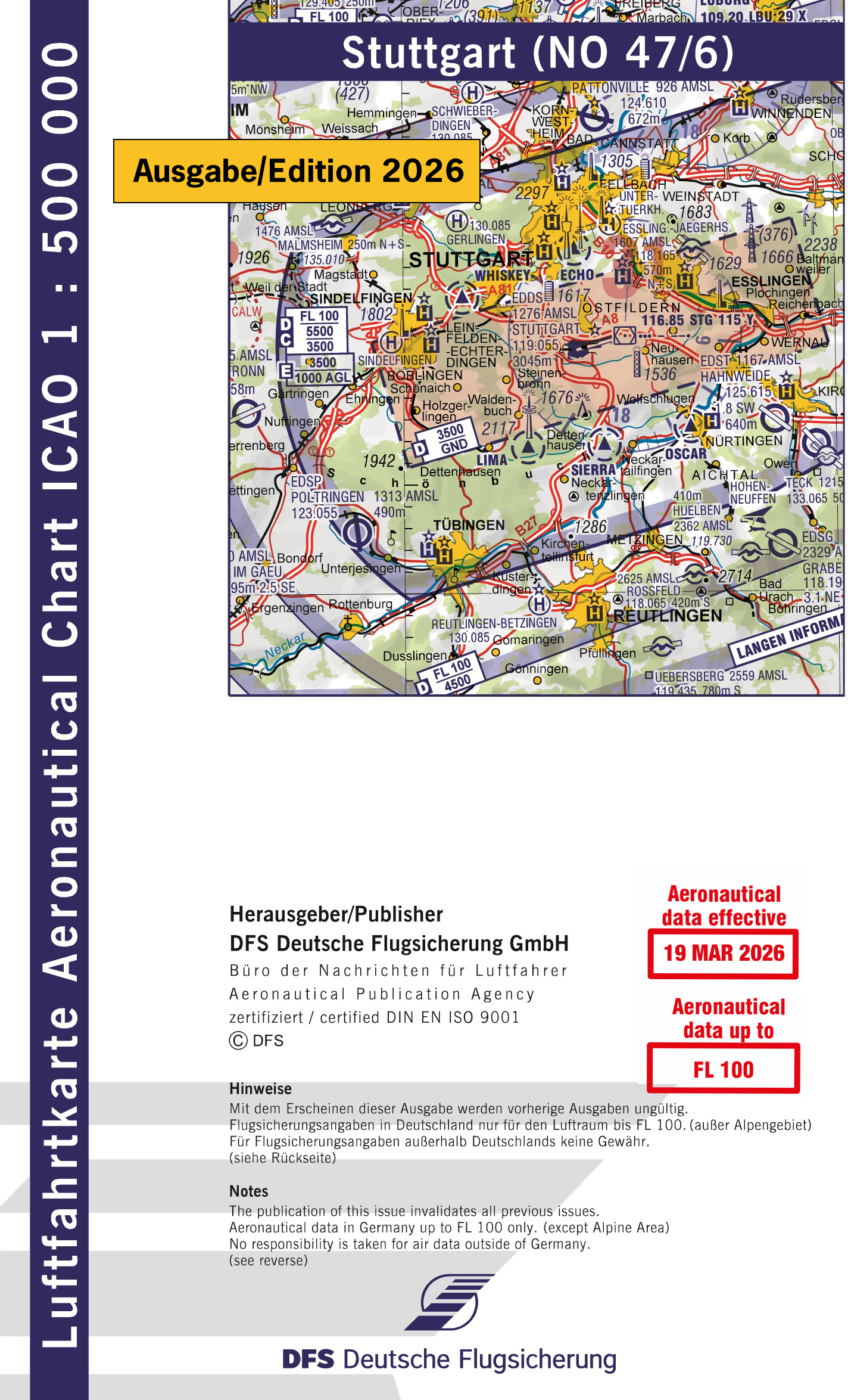 ICAO-Karte Stuttgart 2026 (NO 47/6)