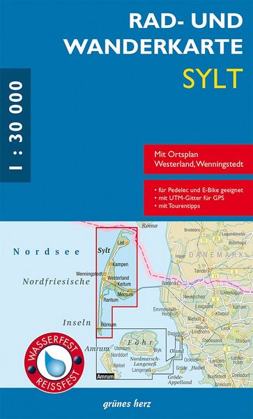 Sylt 1:30.000 - Rad- und Wanderkarte