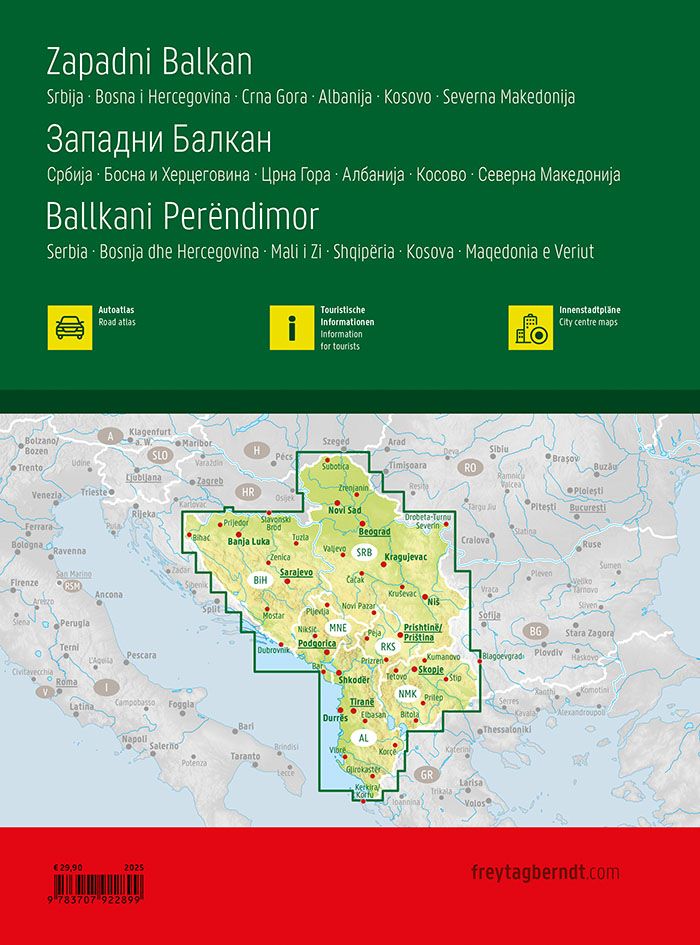 Westbalkan Autoatlas 1:150.000 - Freytag & Berndt