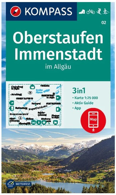 02 Oberstaufen Kompass Wanderkarte