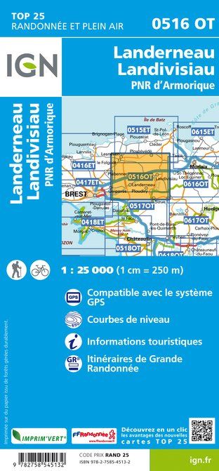 Bretagne 1:25.000 - Topographische Karte Frankreich Série Bleue
