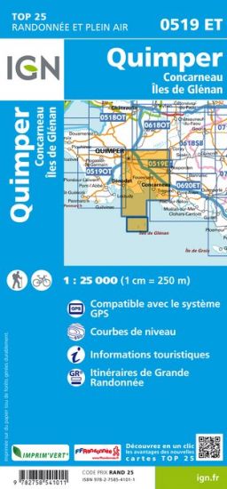 Bretagne 1:25.000 - Topographische Karte Frankreich Série Bleue