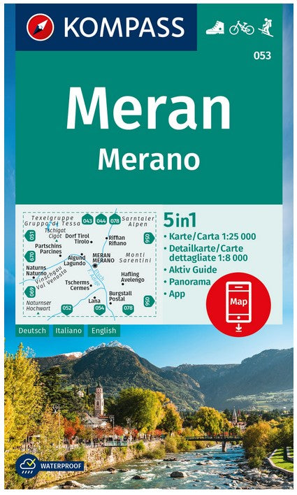 53 Meran und Umgebung 1:50.000 - Kompass Wanderkarte