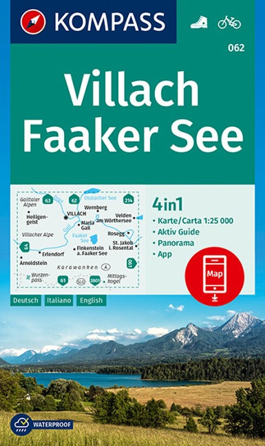 062 Villach-Faaker See 1:25.000 - Kompass Wanderkarte