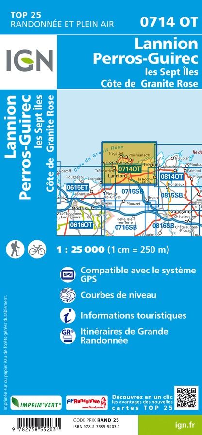 Bretagne 1:25.000 - Topographische Karte Frankreich Série Bleue