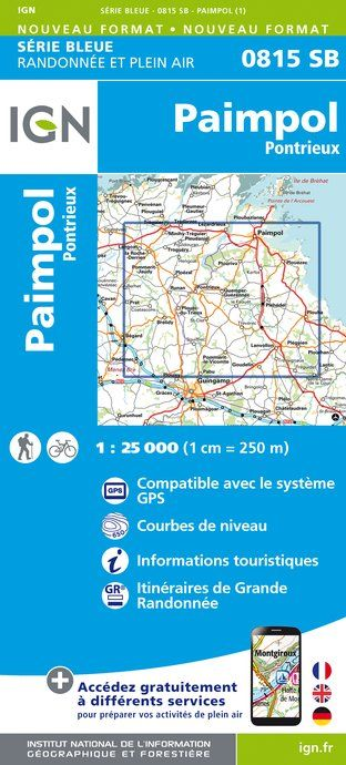Bretagne 1:25.000 - Topographische Karte Frankreich Série Bleue