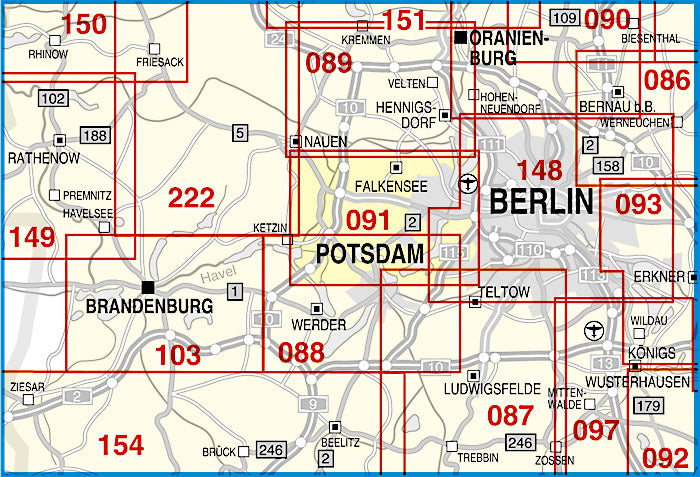 091 Döberitzer Heide, Grunewald und Umgebung 1:35.000