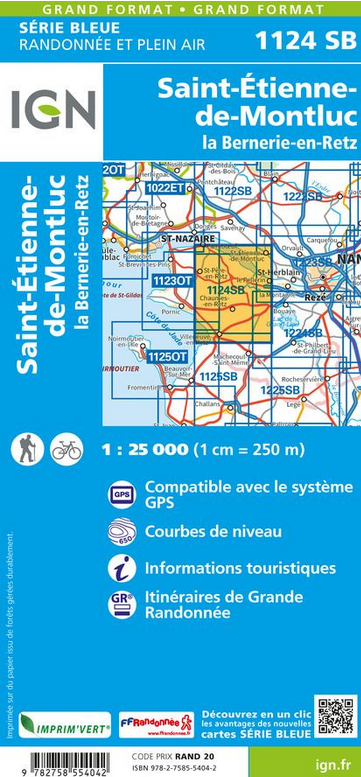 Pays de La Loire 1:25.000 - Topographische Karte Frankreich Série Bleue