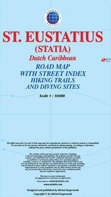 St. Eustatius (Statia) Straßenkarte - 1:10.000