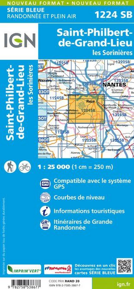 Pays de La Loire 1:25.000 - Topographische Karte Frankreich Série Bleue