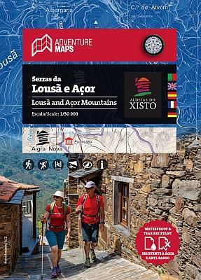 Lousã Gebirge und Açor Gebirge - Schieferdörfer 1:30.000 Wanderkarte