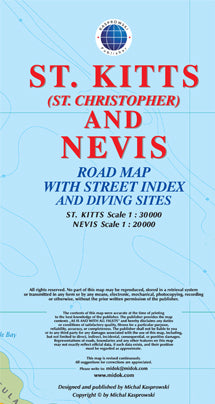 St. Kitts and Nevis Straßenkarte