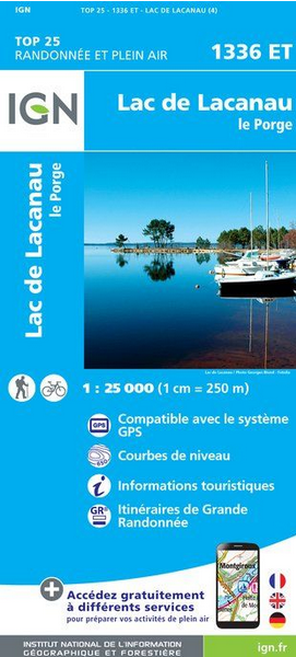 Aquitaine Süd 1:25.000 - Topographische Karte Frankreich Série Bleue