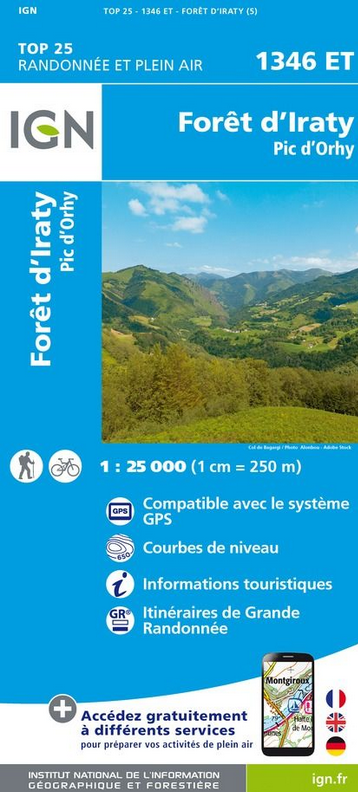 Pyrenäen 1:25.000 - Topographische Karte Frankreich Série Bleue