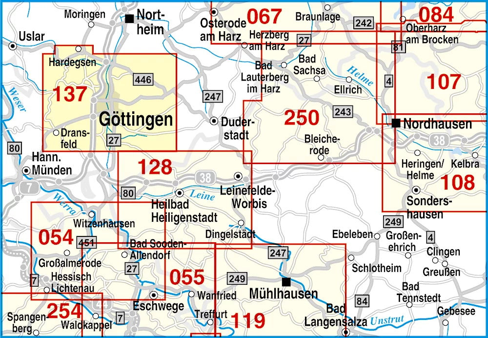 137 Göttingen und Umgebung - Wanderkarte 1:35.000