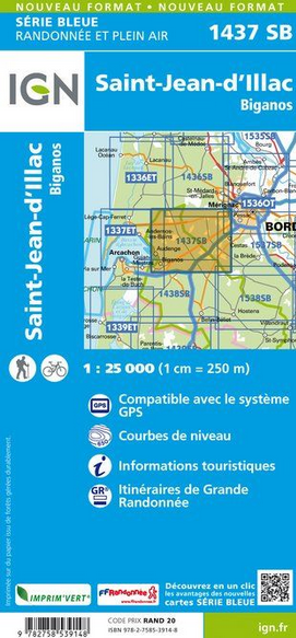 Aquitaine Süd 1:25.000 - Topographische Karte Frankreich Série Bleue