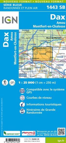 Aquitaine Süd 1:25.000 - Topographische Karte Frankreich Série Bleue