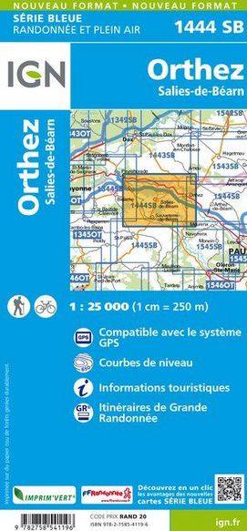 Aquitaine Süd 1:25.000 - Topographische Karte Frankreich Série Bleue