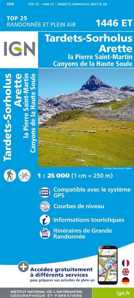 Pyrenäen 1:25.000 - Topographische Karte Frankreich Série Bleue