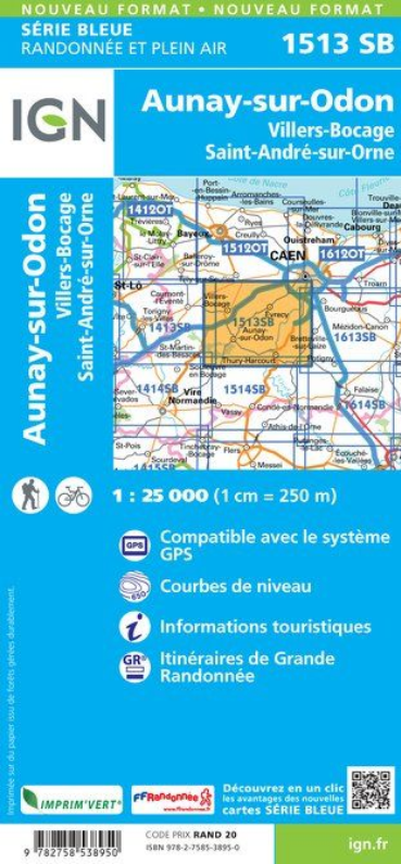 Normandie 1:25.000 - Topographische Karte Frankreich Série Bleue
