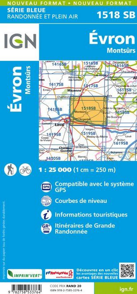Pays de La Loire 1:25.000 - Topographische Karte Frankreich Série Bleue