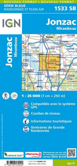 Aquitaine Nord 1:25.000 - Topographische Karte Frankreich Série Bleue