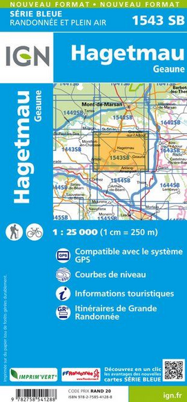 Aquitaine Süd 1:25.000 - Topographische Karte Frankreich Série Bleue