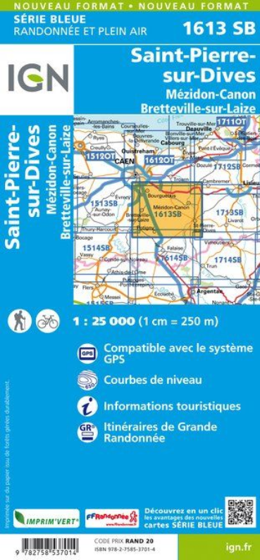 Normandie 1:25.000 - Topographische Karte Frankreich Série Bleue