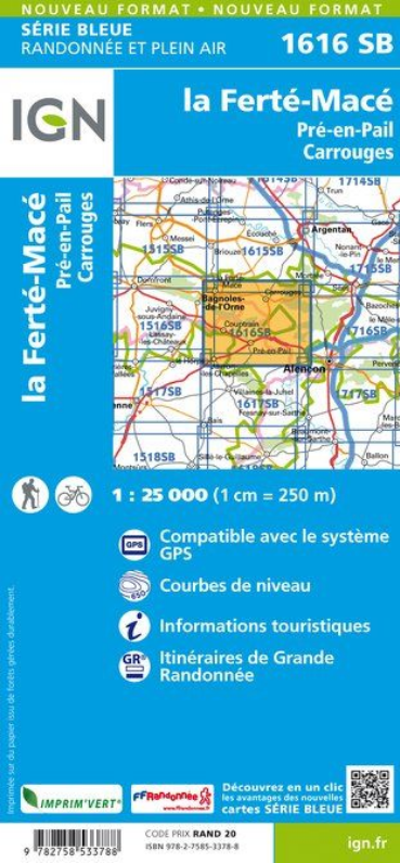 Normandie 1:25.000 - Topographische Karte Frankreich Série Bleue
