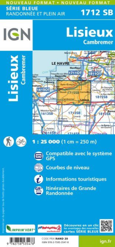 Normandie 1:25.000 - Topographische Karte Frankreich Série Bleue