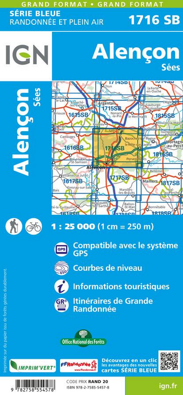 Normandie 1:25.000 - Topographische Karte Frankreich Série Bleue
