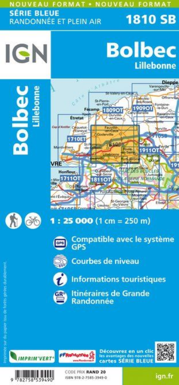 Normandie 1:25.000 - Topographische Karte Frankreich Série Bleue