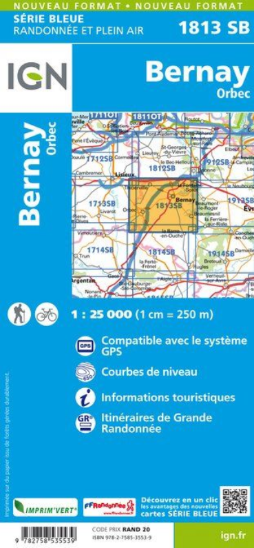 Normandie 1:25.000 - Topographische Karte Frankreich Série Bleue