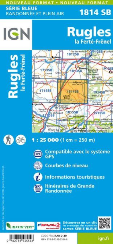 Normandie 1:25.000 - Topographische Karte Frankreich Série Bleue