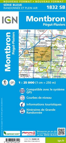 Aquitaine Nord 1:25.000 - Topographische Karte Frankreich Série Bleue