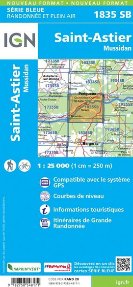 Aquitaine Süd 1:25.000 - Topographische Karte Frankreich Série Bleue