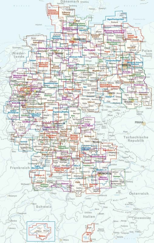 Bayerische Seen - ADFC Regionalkarte - 1:75.000