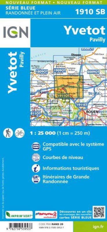 Normandie 1:25.000 - Topographische Karte Frankreich Série Bleue