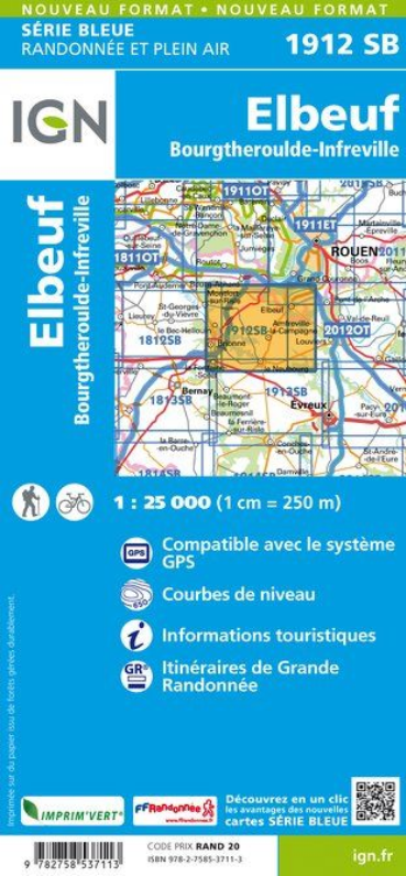 Normandie 1:25.000 - Topographische Karte Frankreich Série Bleue