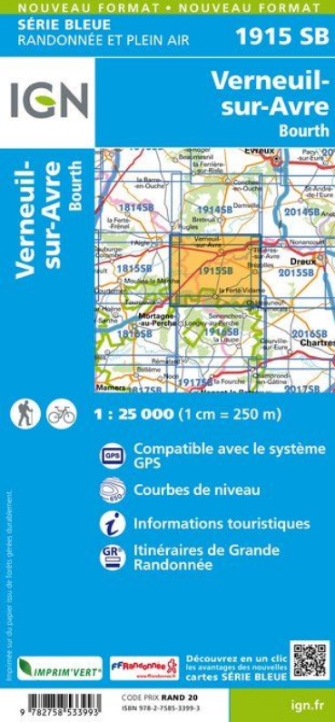 Normandie 1:25.000 - Topographische Karte Frankreich Série Bleue