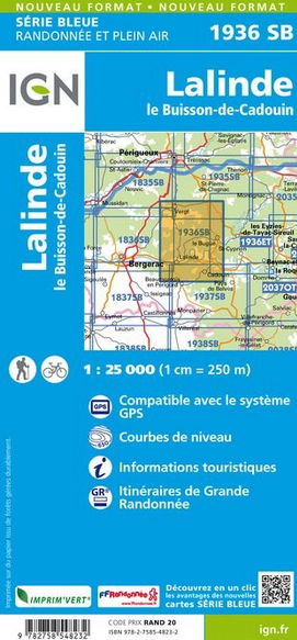 Aquitaine Süd 1:25.000 - Topographische Karte Frankreich Série Bleue