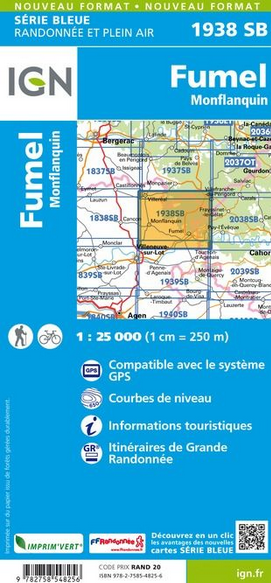 Aquitaine Süd 1:25.000 - Topographische Karte Frankreich Série Bleue