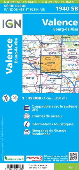 Aquitaine Süd 1:25.000 - Topographische Karte Frankreich Série Bleue