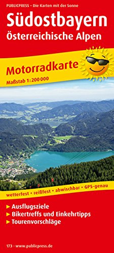 Motorradkarte Südostbayern - Österreichische Alpen 1:200.000