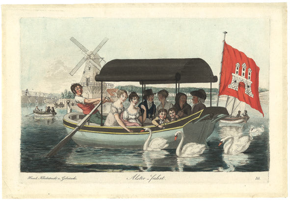 Hamburg Alsterfahrt um das Jahr 1803 von Cornelius Suhr