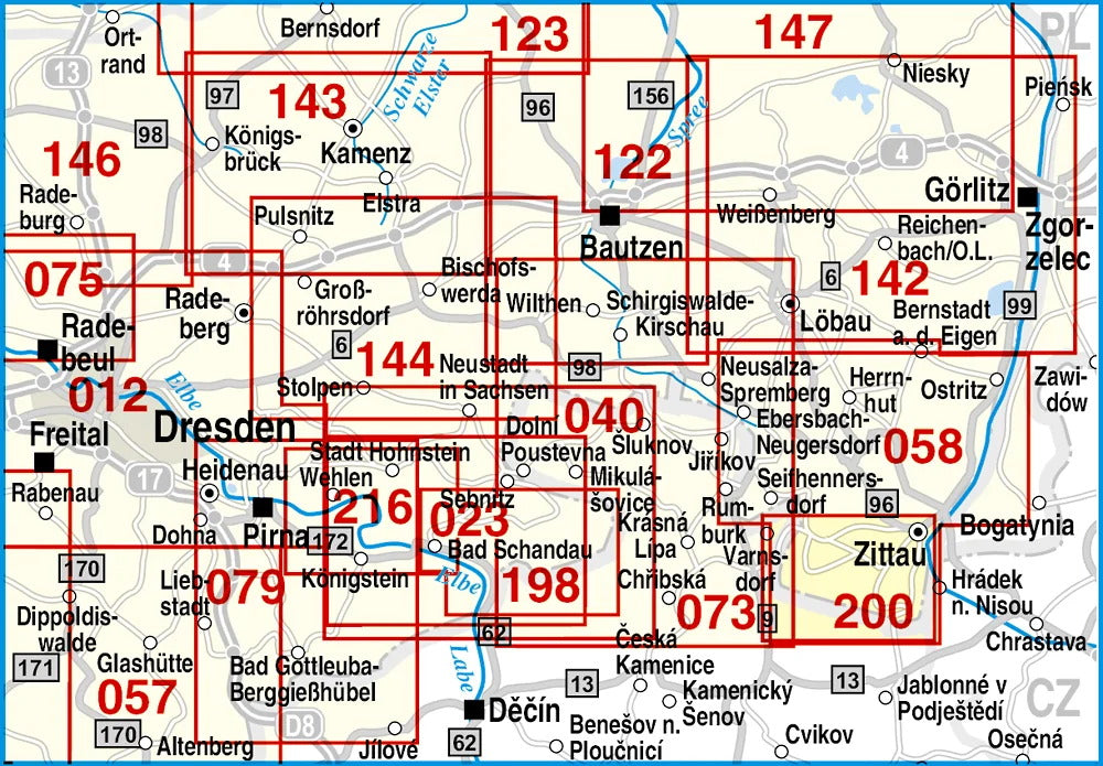 200 Zittauer Gebirge, Kurort Oybin, Kurort Jonsdorf und Umgebung 1:20.000