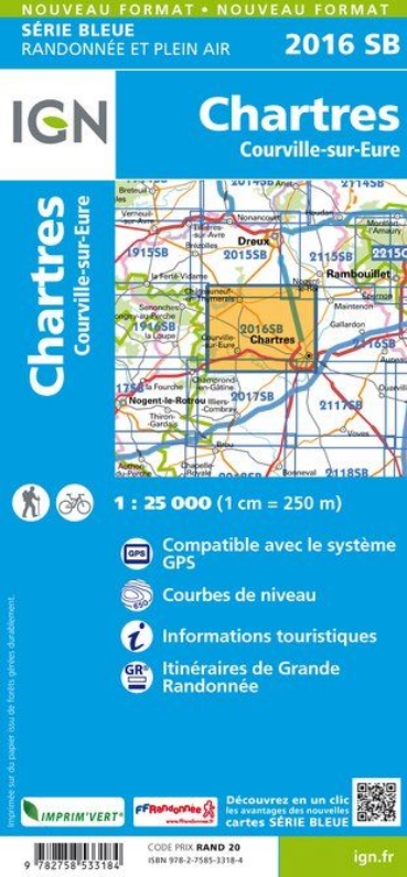 Normandie 1:25.000 - Topographische Karte Frankreich Série Bleue