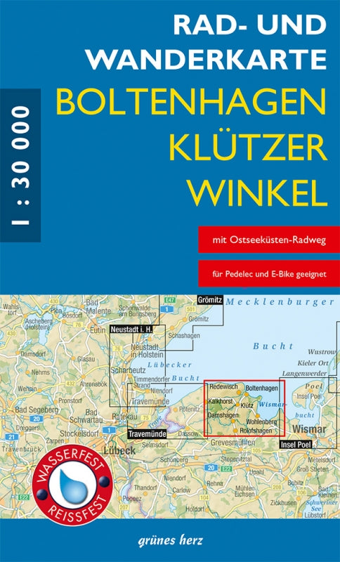 Rad- und Wanderkarte Boltenhagen, Klützer Winkel - 1 : 30 000