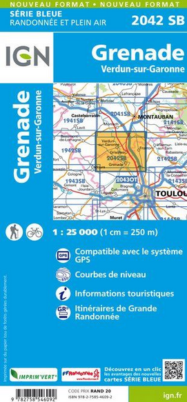 Aquitaine Süd 1:25.000 - Topographische Karte Frankreich Série Bleue